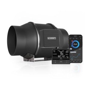 AC Infinity CLOUDLINE PRO T6, Quiet 6” Inline Duct Fan with Temperature Humidity VPD Controller, WiFi Integrated App Control - Ventilation Exhaust Fan for Heating Cooling, Grow Tents, Hydroponics