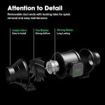 VIVOSUN Smart Air Filtration PRO S4 Kit 4", AeroZesh S4 Inline Duct Fan w/GrowHub E42A Temp. Humidity WiFi-Controller, Carbon Filter & Ducting, Cooling & Ventilation System for Grow Tent, Hydroponics