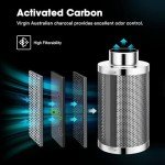 VIVOSUN Smart Air Filtration PRO S4 Kit 4", AeroZesh S4 Inline Duct Fan w/GrowHub E42A Temp. Humidity WiFi-Controller, Carbon Filter & Ducting, Cooling & Ventilation System for Grow Tent, Hydroponics