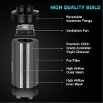 MELONFARM Air Filtration Kit 4", Built-in 14cm Fan Low Nois Carbon Filter with 12-Speed Controller, 8' Ducting, Cooling & Ventilation System for Grow Tents, Indoor Gardening, Hydroponics