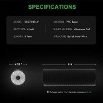 iPower 4 Inch 195 CFM Inline Fan Circulation Vent Blower, Air Carbon Filter, 8 Feet PVC Ducting and 1-Pair Rope for Grow Tent Ventilation, Low Noise