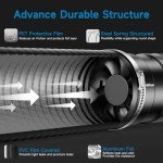 Hon&Guan 4" Air Filtration Kit: 4 Inch Inline Duct Fan with Speed Controller, 10" High Carbon Filter, 8 Ft Ducting & Rubber Coupler, Ventilation System for Grow Tents, Indoor Gardening, Hydroponics
