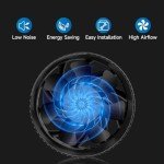 Hon&Guan 4" Air Filtration Kit: 4 Inch Inline Duct Fan with Speed Controller, 10" High Carbon Filter, 8 Ft Ducting & Rubber Coupler, Ventilation System for Grow Tents, Indoor Gardening, Hydroponics