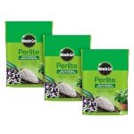 Miracle-Gro Perlite, Enriched with Plant Food, Improves Drainage and Aeration in Potting Mixes, For Container Plants, 8 qt., 3-Pack