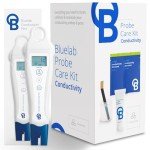 Bluelab Conductivity Pen Meter and Probe Care Kit for Conductivity-Water, Temperature and Nutrient Tester (CF, EC, PPM 500/700) with EC Solution and Cleaner for Hydroponics and Indoor Growing