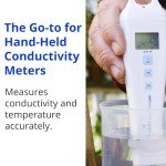 Bluelab Conductivity Pen Meter and Probe Care Kit for Conductivity-Water, Temperature and Nutrient Tester (CF, EC, PPM 500/700) with EC Solution and Cleaner for Hydroponics and Indoor Growing