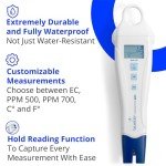Bluelab Conductivity Pen Meter and Probe Care Kit for Conductivity-Water, Temperature and Nutrient Tester (CF, EC, PPM 500/700) with EC Solution and Cleaner for Hydroponics and Indoor Growing