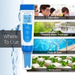 Apera Instruments, LLC-AI314 Premium Series EC60 Waterproof Conductivity Pocket Tester Kit, ±1% F.S Accuracy, Easy Switch of EC/TDS/Salinity, Replaceable Probe
