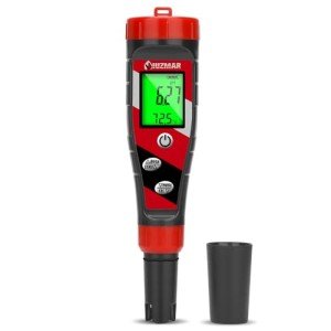 UIUZMAR Digital pH Meter pH TDS EC Meter for Hydroponic Solution pH and EC Meter with LCD Display TDS Water Tester pH PPM Meter for DWC Setup Aeroponic