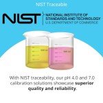 Bluelab pH 4.0 & 7.0 Calibration Solution Kit - pH Meter & pH Pen Calibration for Balanced Nutrient Solution NIST Traceable | Hydroponics, Gardening & Growing Tents (500 ml/ 16.9 Fl Oz Each)