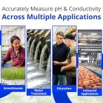 Bluelab Combo Meter for pH, Temperature & Conductivity in Water - Easy Calibration, Digital EC/TDS/PPM Tester for Hydroponics & Indoor Plants (METCOM)