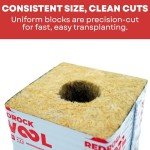 4 Inch Redrock Rockwool PRO Grow Block for Hydroponics | 6 Pack + Twin Canaries Chart