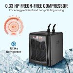 VEVOR 1/3 HP Hydroponic Aquarium Water Chiller
