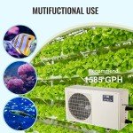 VEVOR 1.5 HP Hydroponic Aquarium Chiller System