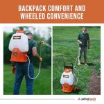 PetraTools 6.5 Gallon Backpack Sprayer with Cart