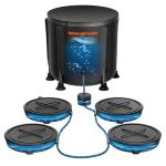 Spider Farmer 2025 Newest Gravity-Fed Self-Watering System No Power Needed, 4-Pack Auto Watering System with 13 Gallon Reservoir, 4Pcs Water Delivery Fabric Pot Base for Indoor Plants, Grow Tents