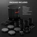 Spider Farmer 2025 Newest Gravity-Fed Self-Watering System No Power Needed, 4-Pack Auto Watering System with 13 Gallon Reservoir, 4Pcs Water Delivery Fabric Pot Base for Indoor Plants, Grow Tents