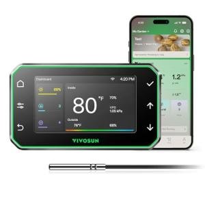 VIVOSUN GrowHub Controller E42A for Grow Tent, Smart Environmental WiFi-Controller with Temperature, Humidity, VPD, Timer, Cycle, Schedule Controls, Cooling Ventilation Lighting Programming