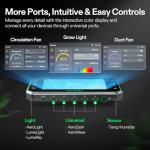 VIVOSUN AeroZesh G4 Inline Duct Fan, Quiet 4" 195 CFM Ventilation Exhaust Fan w/EC Motor and GrowHub E42A Temperature Humidity WiFi-Controller for Heating Cooling Booster, Grow Tents, Hydroponics