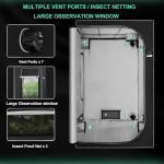 4x4 Indoor Grow Tent with Thermohygrometer & Organizer