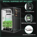 4x4 Indoor Grow Tent with Thermohygrometer & Organizer