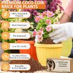 Legigo 4 Pack Premium Coco Coir Brick for Plants- 100% Organic Compressed Coconut Coir Bricks Starting Mix, Coco Coir Fiber Coconut Husk for Planting, Gardening, Potting Soil Substrate, Herbs