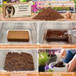 Legigo 4 Pack Premium Coco Coir Brick for Plants- 100% Organic Compressed Coconut Coir Bricks Starting Mix, Coco Coir Fiber Coconut Husk for Planting, Gardening, Potting Soil Substrate, Herbs