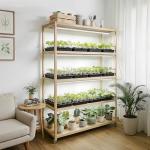 Barrina Plant Grow Lights, 4FT 5000K Full Spectrum Daylight White, 252W(6 x 42W, 1400W Equivalent), T8 LED Grow Light Strips, Growing Lamp Fixture, Plant Lights for Indoor Plants, Greenhouse, 6-Pack