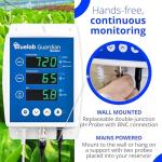 Bluelab Guardian Monitor Wi-Fi for Real-time pH, Temperature, and Conductivity (TDS) Measurements in Water with Calibration, 3 in 1 Digital Nutrient Meter for Hydroponic Systems and Indoor Plant Grow