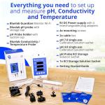 Bluelab Guardian Monitor Wi-Fi for Real-time pH, Temperature, and Conductivity (TDS) Measurements in Water with Calibration, 3 in 1 Digital Nutrient Meter for Hydroponic Systems and Indoor Plant Grow