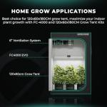 MARS HYDRO FC4000 Samsung LM301H EVO Bar LED Grow Light 2x4, 765 Diodes with Smart Controller 320W Full Spectrum Daisy Chain Dimmable Commercial Plant Grow Lights for Indoor Growing