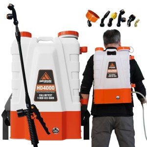 PetraTools 4-Gallon Battery Backpack Sprayer with Nozzles