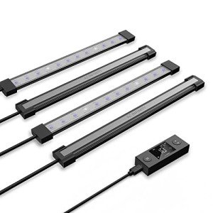 AC Infinity IONBEAM U4, Targeted Spectrum UV LED Grow Light Bars 11”, 4-Bar Lighting Kit with 365nm and 395nm Diodes, Digital Dimming Schedule Controller, for Indoor Plants, Grow Tents, Greenhouses