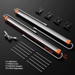 Spider Farmer SUPP-IR16 LED Grow Light Bars, 730-745nm IR Supplemental Light for Indoor Plants, 2X2, 3X3, 4X4 Grow Tents, Daisy Chain Infrared Bar Set, 23.6" Long