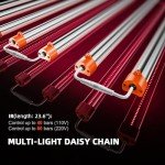 Spider Farmer SUPP-IR16 LED Grow Light Bars, 730-745nm IR Supplemental Light for Indoor Plants, 2X2, 3X3, 4X4 Grow Tents, Daisy Chain Infrared Bar Set, 23.6" Long