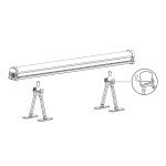 Faven Lighting Adjustable Under-Canopy LED Grow Light Bar Stand, Adjustable to 8 Inch, 10 Inch, & 12 Inch - Pack of 2
