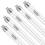 VIVOSUN T5 Grow Light Bulbs 2 Ft 22 Inches, 24W 6500K HO Fluorescent Tubes Light Bulbs, Cool White T5 Bulb for 22 Inches T5 Light Fixtures, T5 Grow Lights for Indoor Plants, 2 Ft 24W Pack of 5