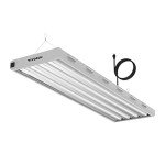 VIVOSUN T5 Grow Lights, 5000 Lumens per 4ft., 216W (4 X 54W), 6500K HO Fluorescent Tubes, with High-Output T5 Light Fixture Bulbs for Indoor Plants, 8ft Power Cord, 2 Hanging Cables, 2 On/Off Control