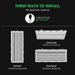 VIVOSUN T5 Grow Lights, 5000 Lumens per 4ft., 216W (4 X 54W), 6500K HO Fluorescent Tubes, with High-Output T5 Light Fixture Bulbs for Indoor Plants, 8ft Power Cord, 2 Hanging Cables, 2 On/Off Control