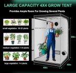 4x4 Indoor Grow Tent with Thermohygrometer & Organizer