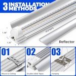 Barrina Plant Grow Lights, 4FT 5000K Full Spectrum Daylight White, 252W(6 x 42W, 1400W Equivalent), T8 LED Grow Light Strips, Growing Lamp Fixture, Plant Lights for Indoor Plants, Greenhouse, 6-Pack