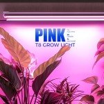 Barrina LED Grow Light, 252W(6 x 42W) 4ft T8, Full Spectrum, V-Shape with Reflector, Linkable Design, Plant Lights for Indoor Plants, 6-Pack