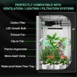 4x4 Indoor Grow Tent with Thermohygrometer & Organizer
