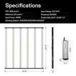 VIVOSUN VSFL6450 Bar LED Grow Light, 645W 6 Bars Plant Grow Light, Foldable & Dimmable, Full Spectrum with UR/FR Light for Indoor Plants