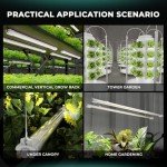 MARS HYDRO VG80, 4ft Led Grow Lights for Indoor Plants, 5000K Full Spectrum, 2x4 Coverage, IP65 Waterproof Linkable Under Canopy Plant Light Strip for Seedling Veg Flower (2x40W, 450W Equivalent)