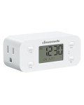 DEWENWILS 24 Hour Programmable Digital Timer Outlet, Timers for Electrical Outlets, Light Timer for Indoor Lamp Fan Aquarium, 1 Grounded Outlet, 125V/15A/1000W, 3 Prong, 1/2 HP, 1 Pack