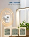 DEWENWILS 24 Hour Programmable Digital Timer Outlet, Timers for Electrical Outlets, Light Timer for Indoor Lamp Fan Aquarium, 1 Grounded Outlet, 125V/15A/1000W, 3 Prong, 1/2 HP, 1 Pack