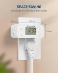 DEWENWILS 24 Hour Programmable Digital Timer Outlet, Timers for Electrical Outlets, Light Timer for Indoor Lamp Fan Aquarium, 1 Grounded Outlet, 125V/15A/1000W, 3 Prong, 1/2 HP, 1 Pack