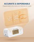 DEWENWILS 24 Hour Programmable Digital Timer Outlet, Timers for Electrical Outlets, Light Timer for Indoor Lamp Fan Aquarium, 1 Grounded Outlet, 125V/15A/1000W, 3 Prong, 1/2 HP, 1 Pack