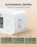 DEWENWILS 24 Hour Programmable Digital Timer Outlet, Timers for Electrical Outlets, Light Timer for Indoor Lamp Fan Aquarium, 1 Grounded Outlet, 125V/15A/1000W, 3 Prong, 1/2 HP, 1 Pack